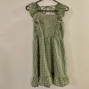 Wild Fable Plaid Dress Ruffle Around Shoulders Ties Upper Back Various Sizes New